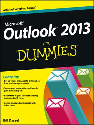cover image of Outlook 2013 For Dummies
